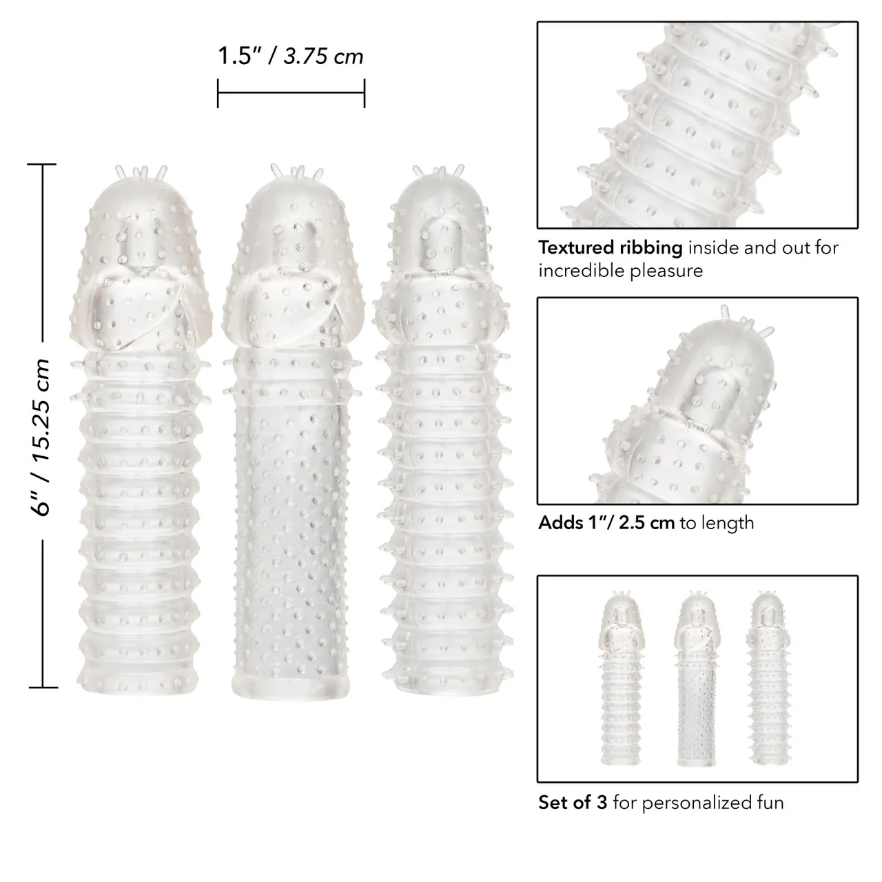 3 Piece Extension Kit - Clear - Image 5