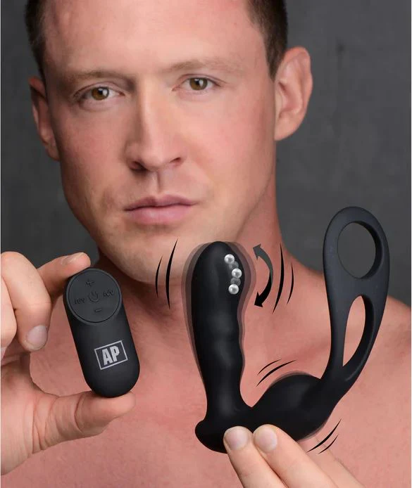Alpha-Pro 7X P-Strap Milker Vibrating Prostate Stimulator With Cock & Ball Harnesss - Image 4
