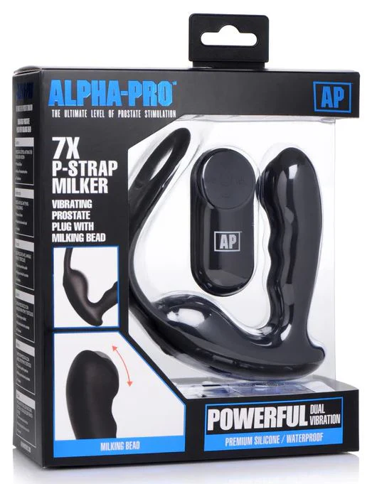 Alpha-Pro 7X P-Strap Milker Vibrating Prostate Stimulator With Cock & Ball Harnesss - Image 6