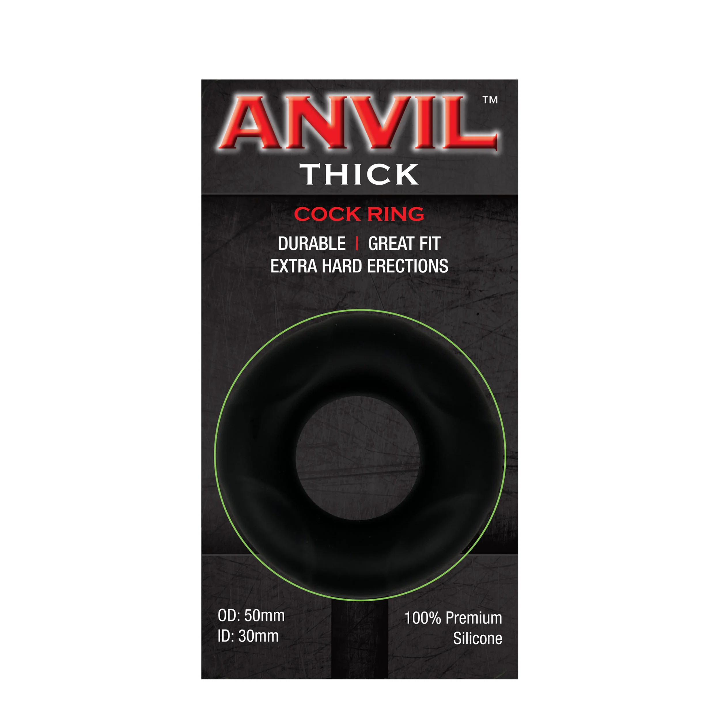 Anvil Black Thick Cock Ring - Image 5