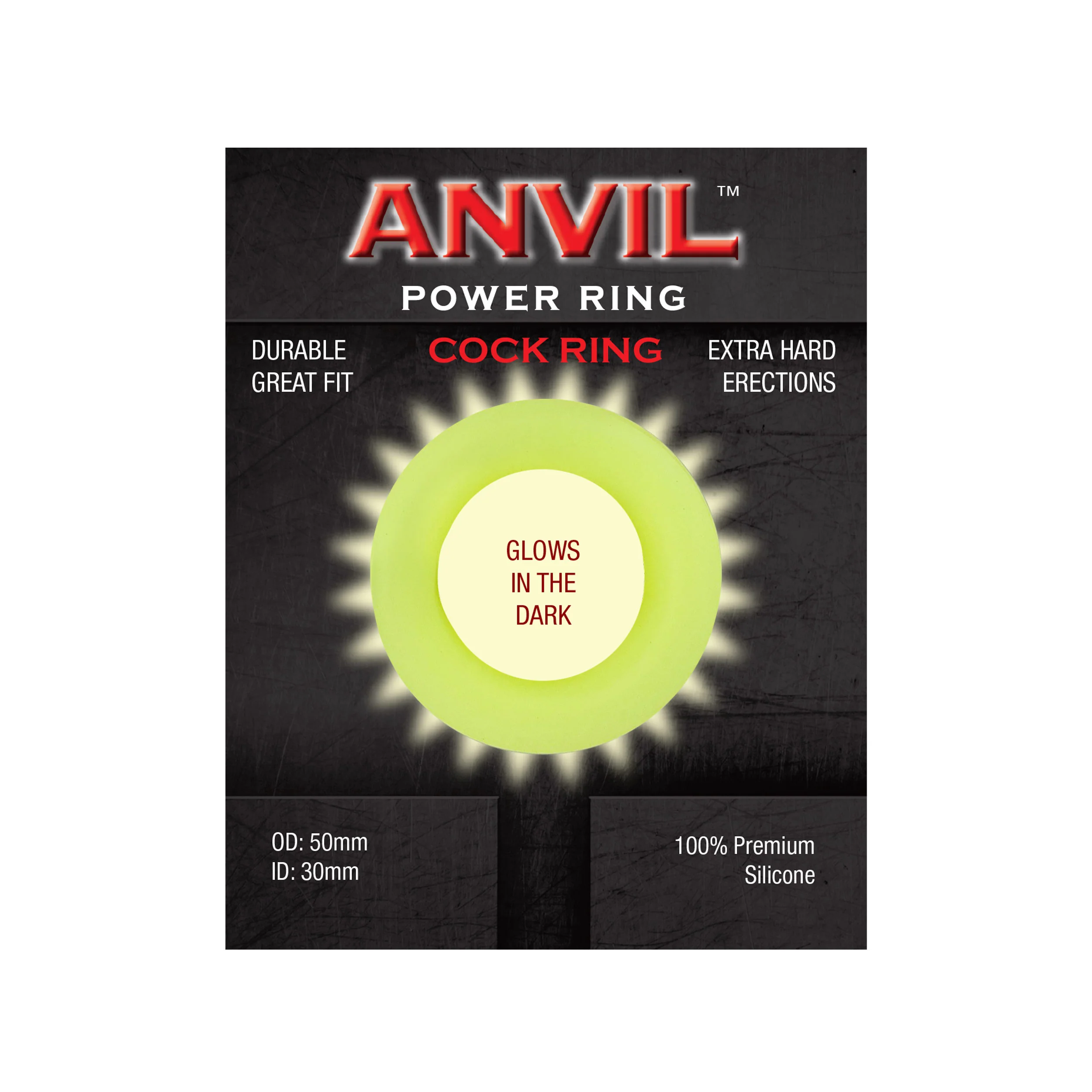 Anvil Glow-in-the-Dark Green Power Ring - Image 5