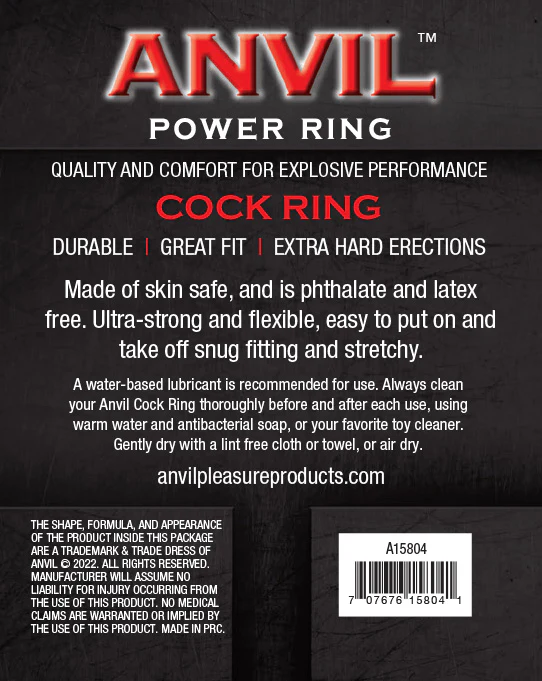 Anvil Red/Black Power Ring - Image 4