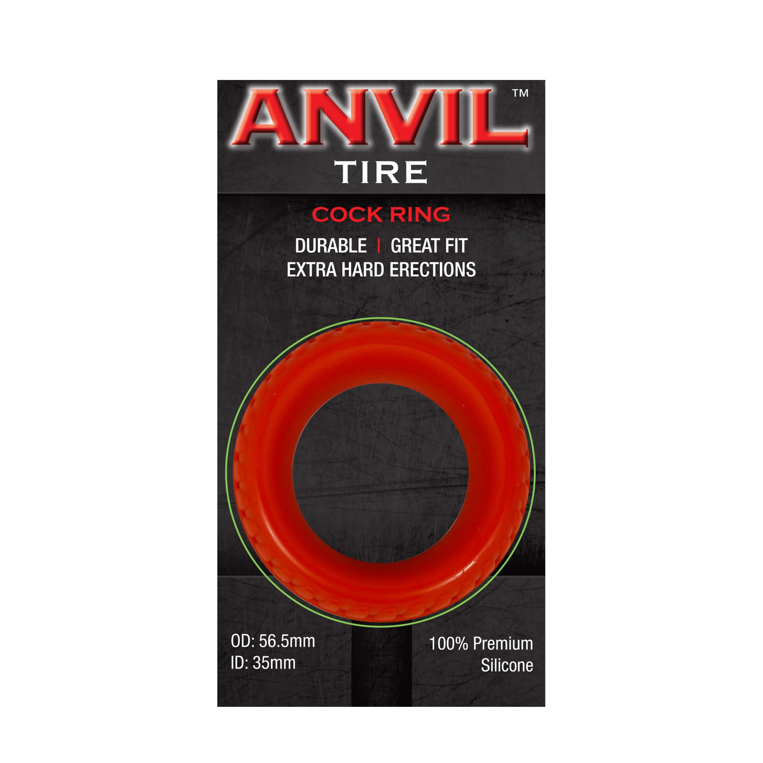 Anvil Red Thick Cock Ring - Image 5