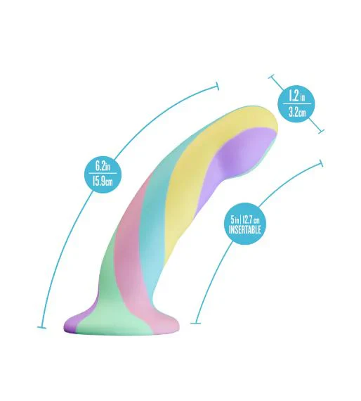 Avant Handcrafted Daydream Rainbow Dildo 5.75in - Image 2