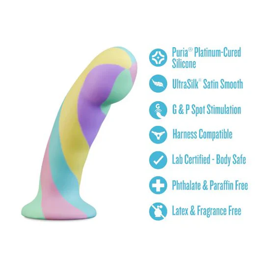 Avant Handcrafted Daydream Rainbow Dildo 5.75in - Image 3