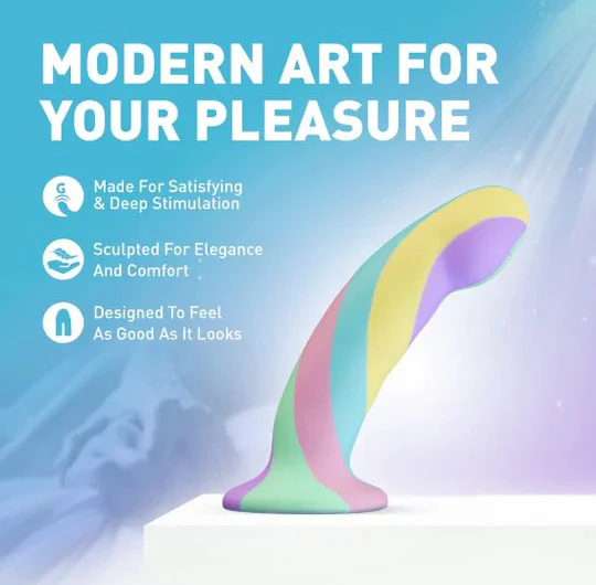 Avant Handcrafted Daydream Rainbow Dildo 5.75in - Image 7