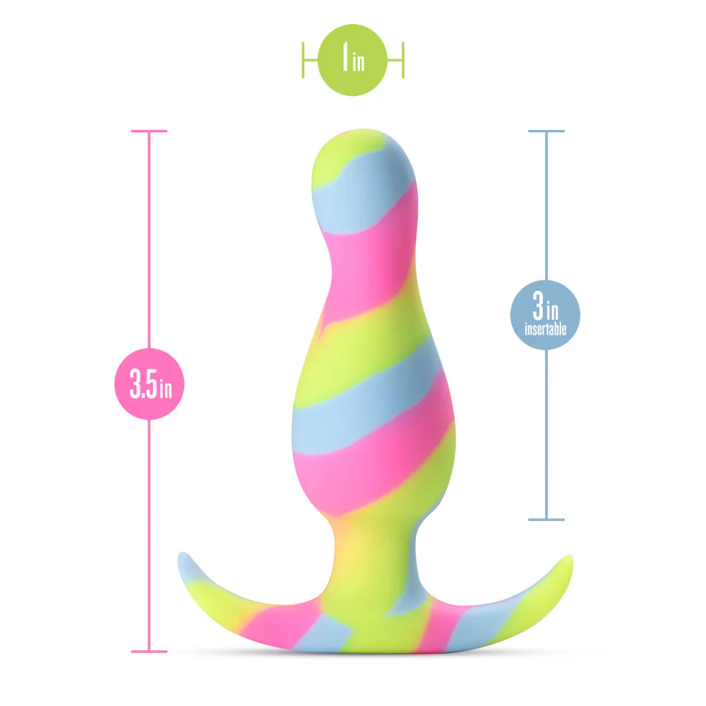 Avant Handcrafted Kaleido Lime 3in Butt Plug - Image 2