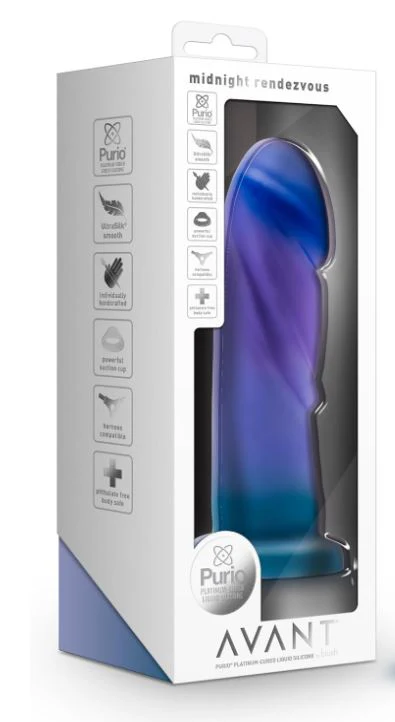 Avant Midnight Rendezvous Dildo - Ocean Blue - Image 7