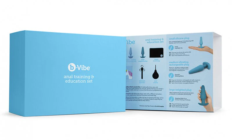 b-Vibe Anal Training & Education Set - Blue - Image 9