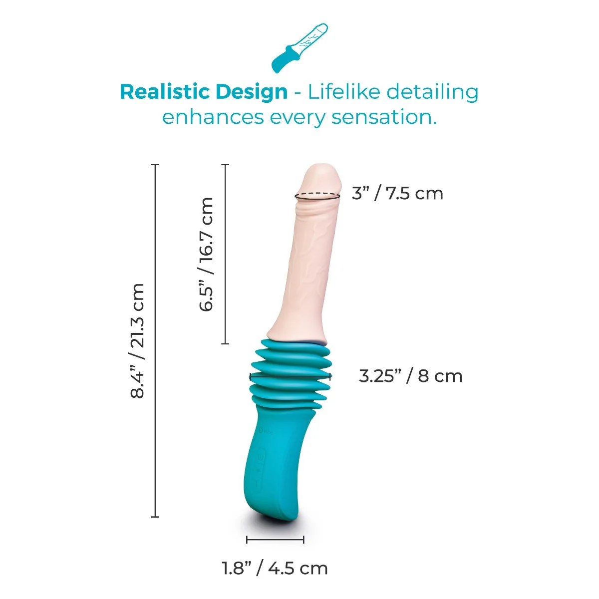 b-Vibe Realistic Thrusting Dildo Machine - Image 8