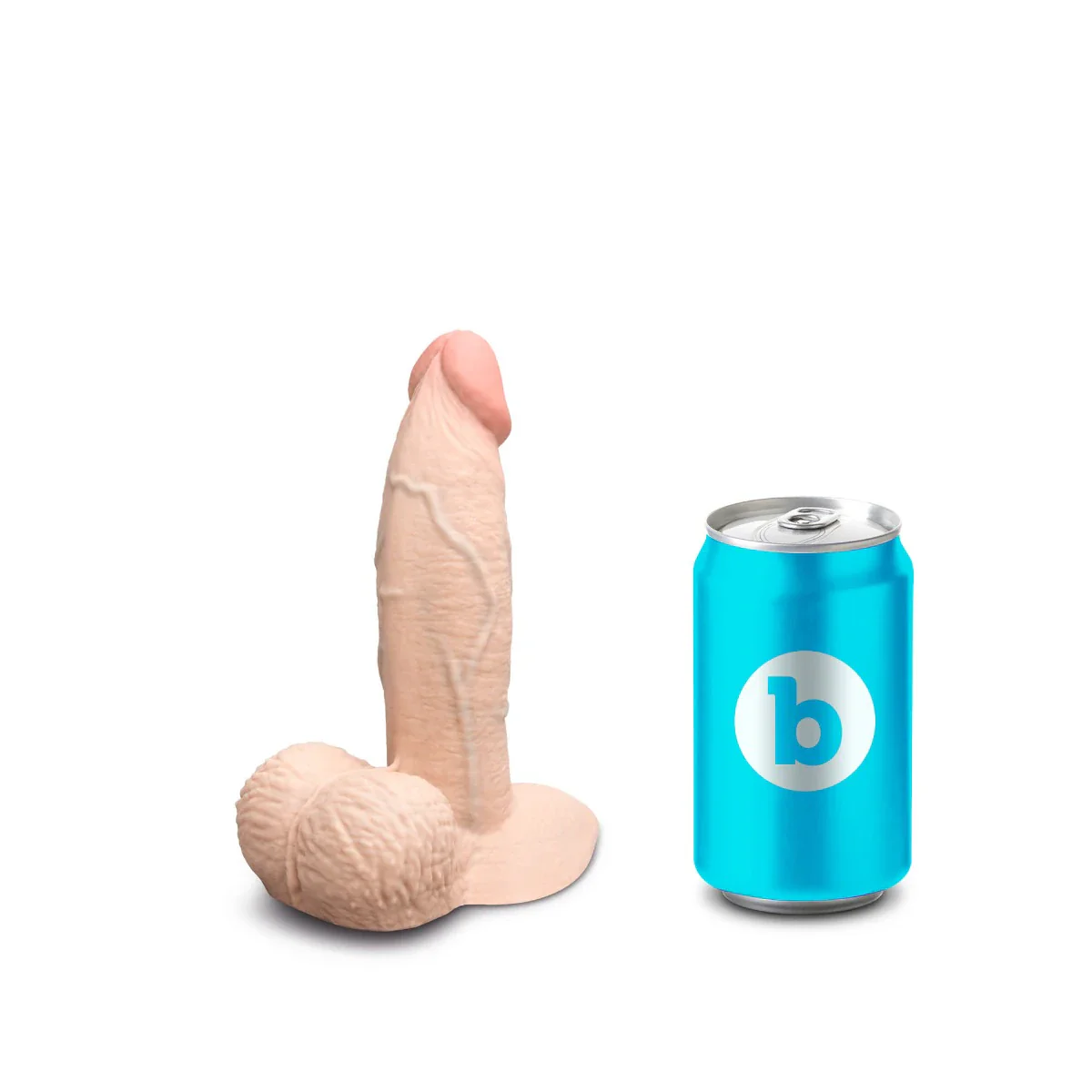 b-Vibe SlipSkin 6" Realistic Silicone Dildo in Girthy Cream - Image 4
