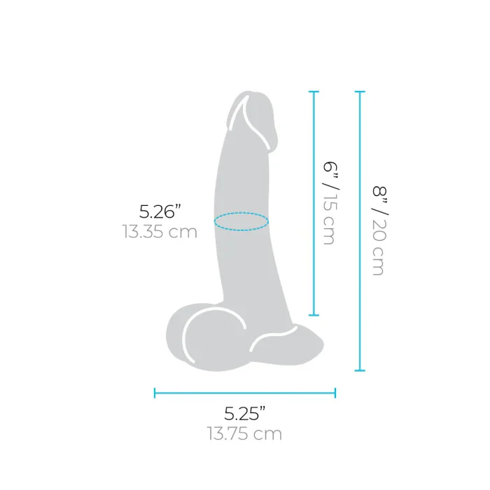 b-Vibe SlipSkin 8" Silicone Curvy Dildo in Mocha - Image 5