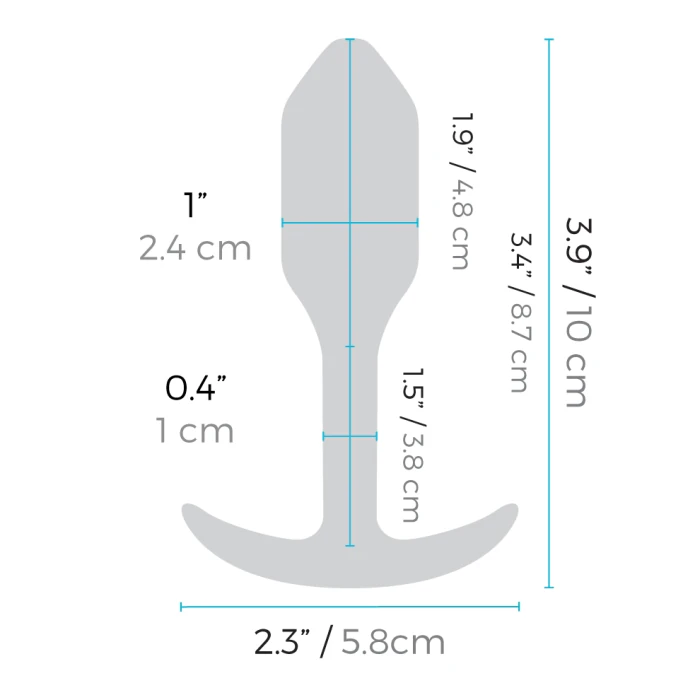 b-Vibe Snug Plug 1 Weighted and Vibrating Silicone Butt Plug - Orange - Image 7