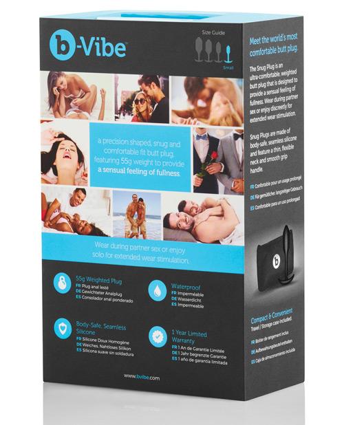 b-Vibe Snug Plug 1 Weighted - Black - Image 5