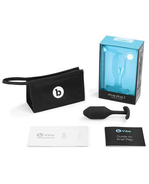 b-Vibe Snug Plug 2 Weighted - Black - Image 3