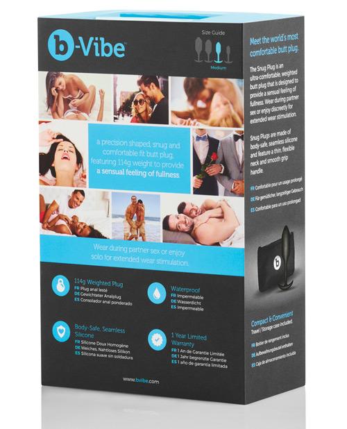 b-Vibe Snug Plug 2 Weighted - Black - Image 4