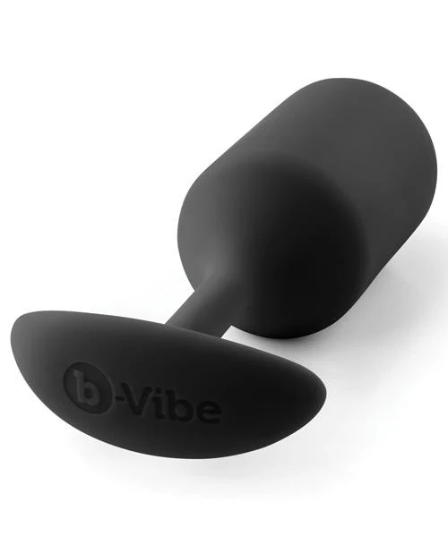 b-Vibe Snug Plug 3 Weighted - Black - Image 2