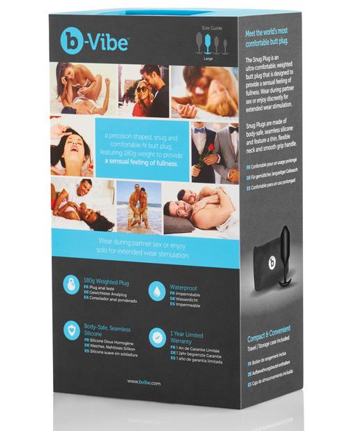 b-Vibe Snug Plug 3 Weighted - Black - Image 5