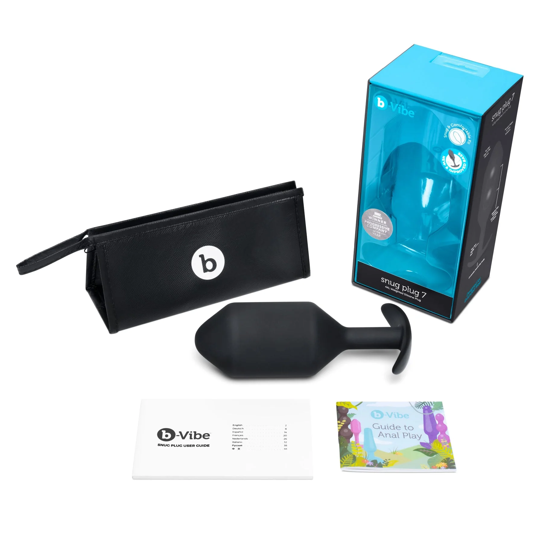 b-Vibe Snug Plug 4 Weighted - Black - Image 4