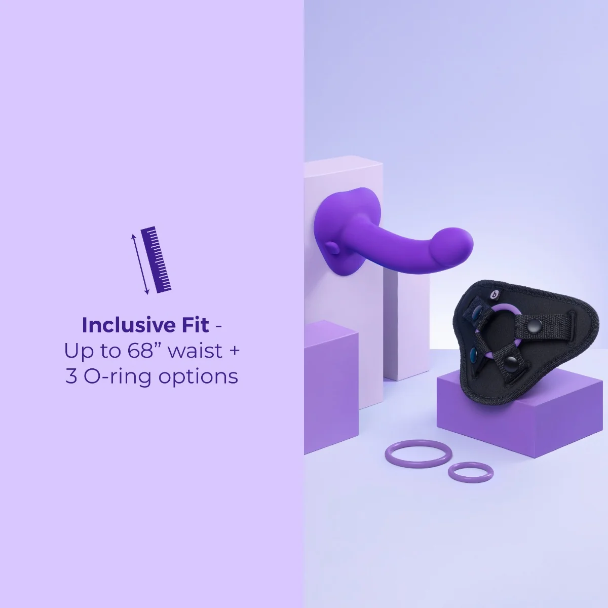 b-Vibe Vibrating Curved Strap-On Kit - Image 6