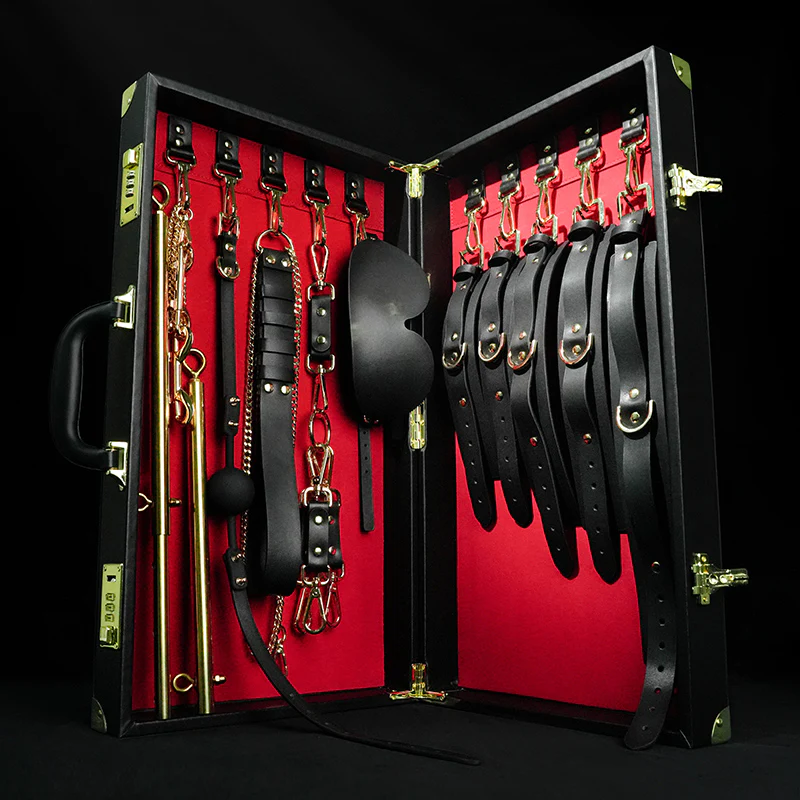 Black Leather Executive Case Bondage Set by Fetish Pleasure Play - Image 2