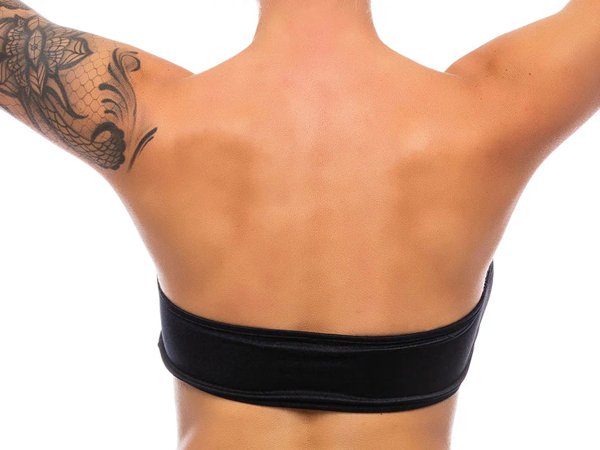 Black Peekaboo Bandeau Top in S/M - Image 2