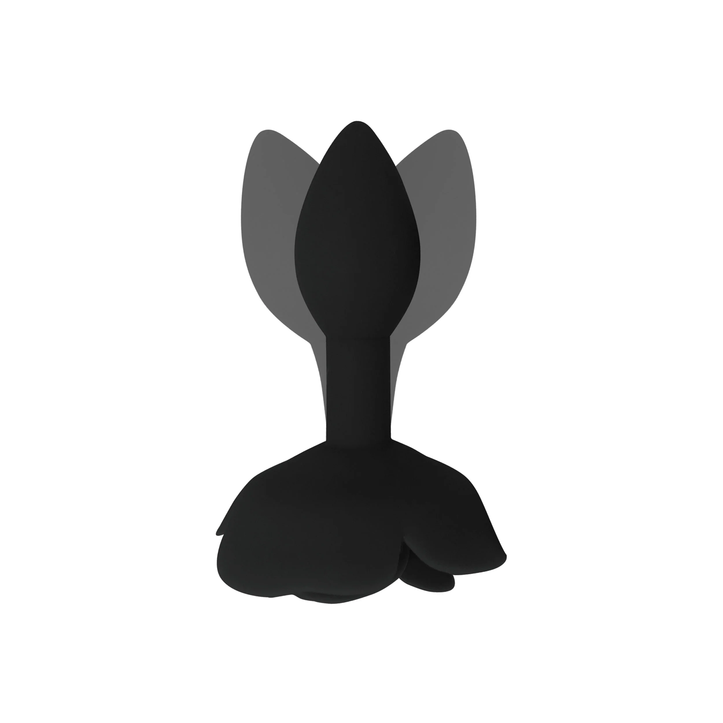 Black Rose Silicone Butt Plug - Image 3