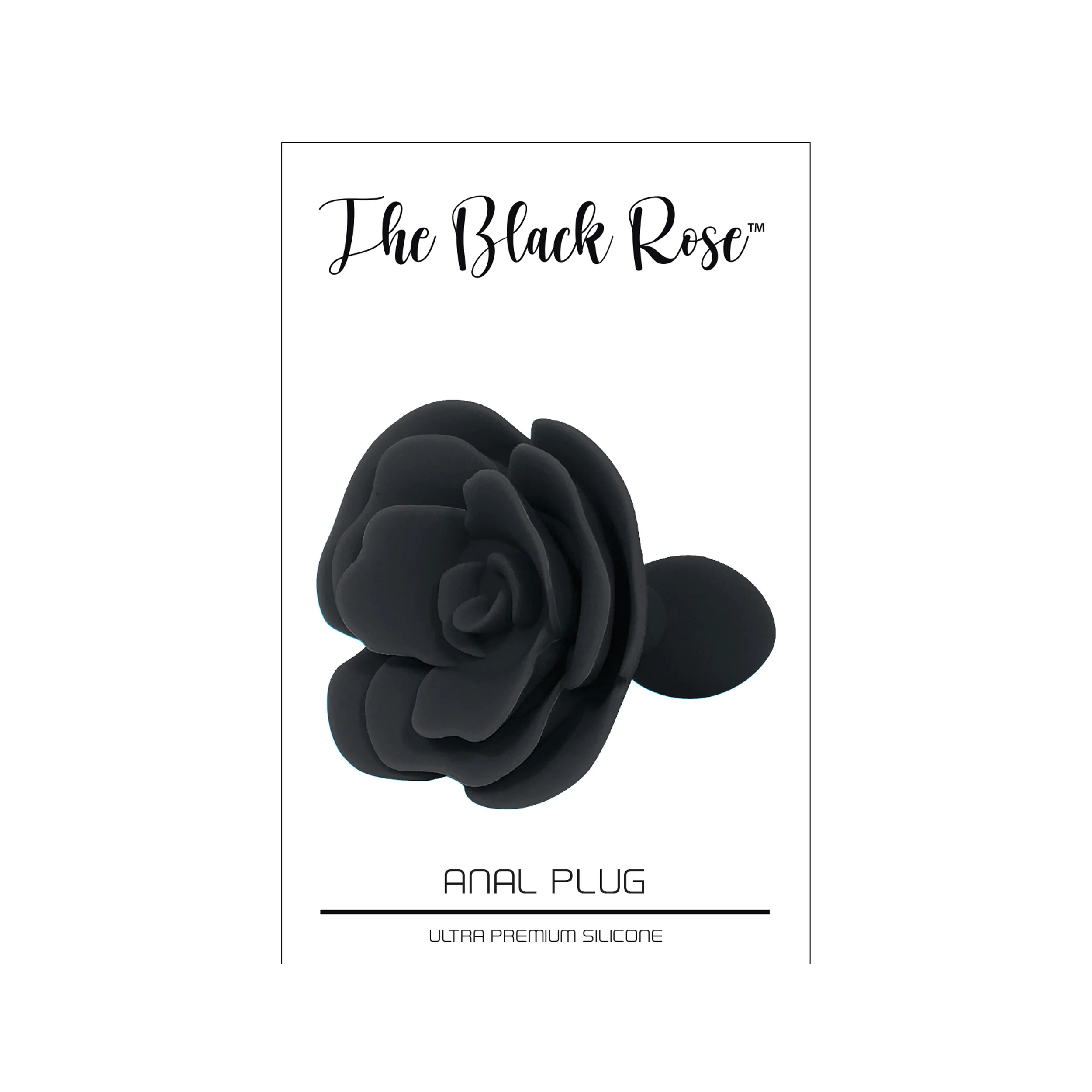 Black Rose Silicone Butt Plug - Image 6