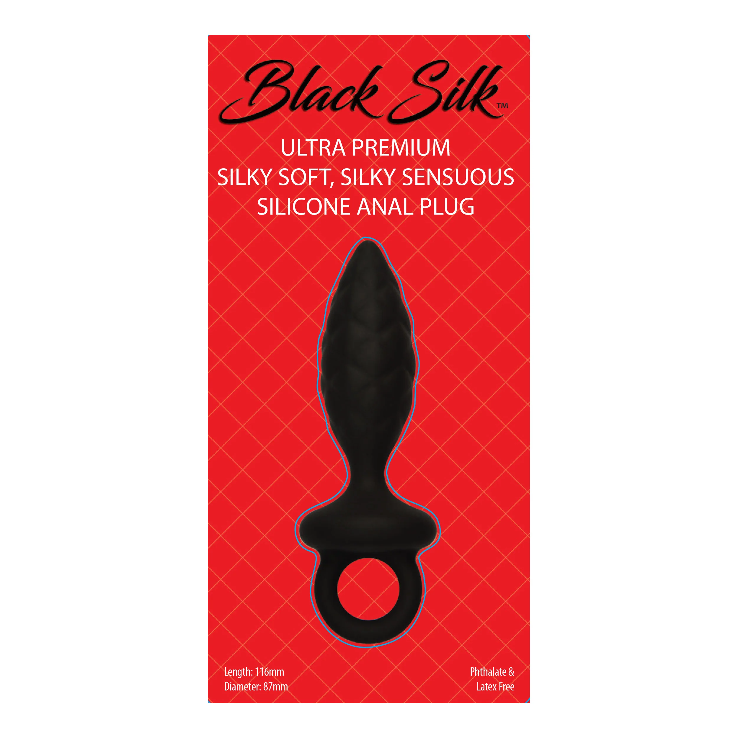 Black Silk Small Anal Plug - Image 3