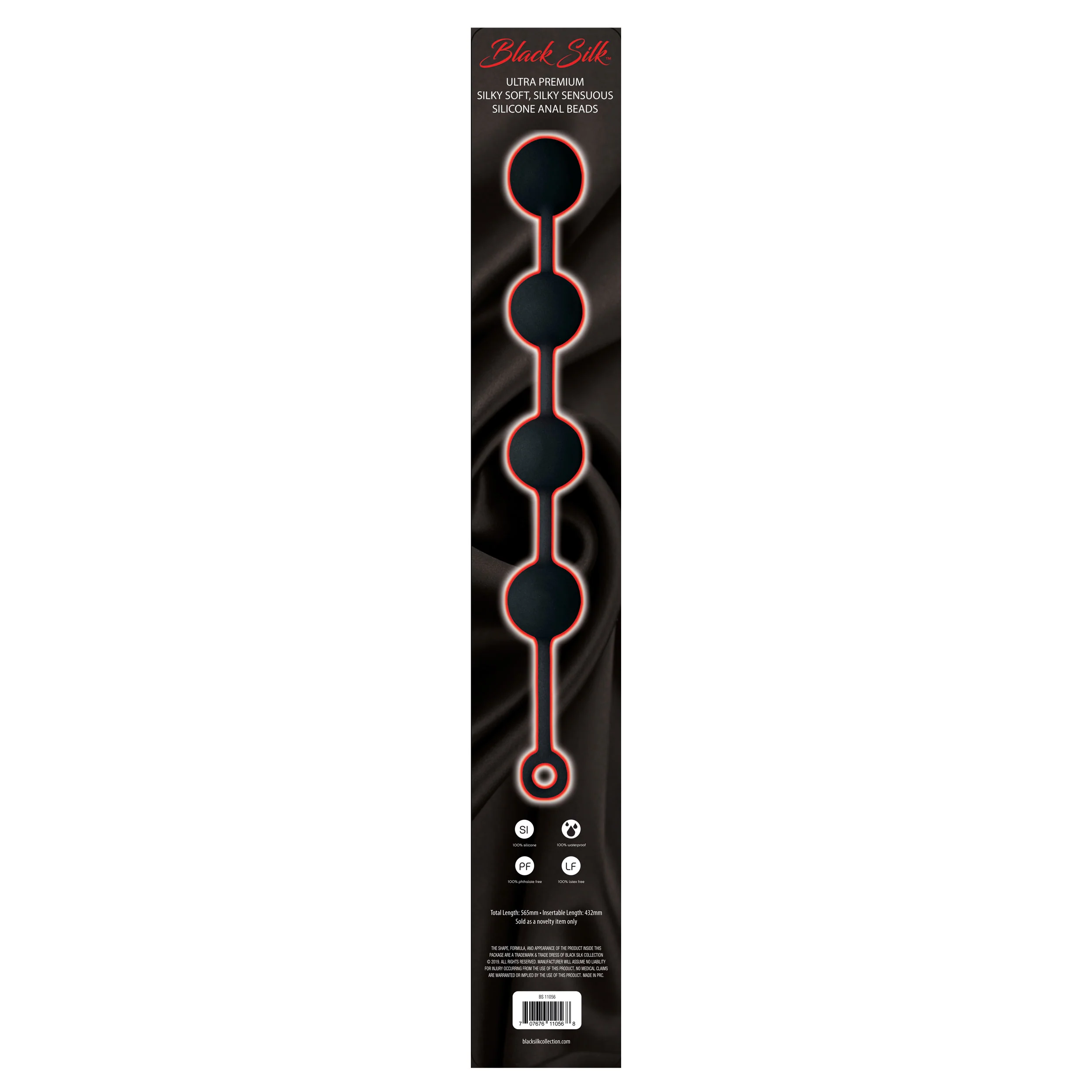 Black Silk XXL 4 Anal Beads - Image 3