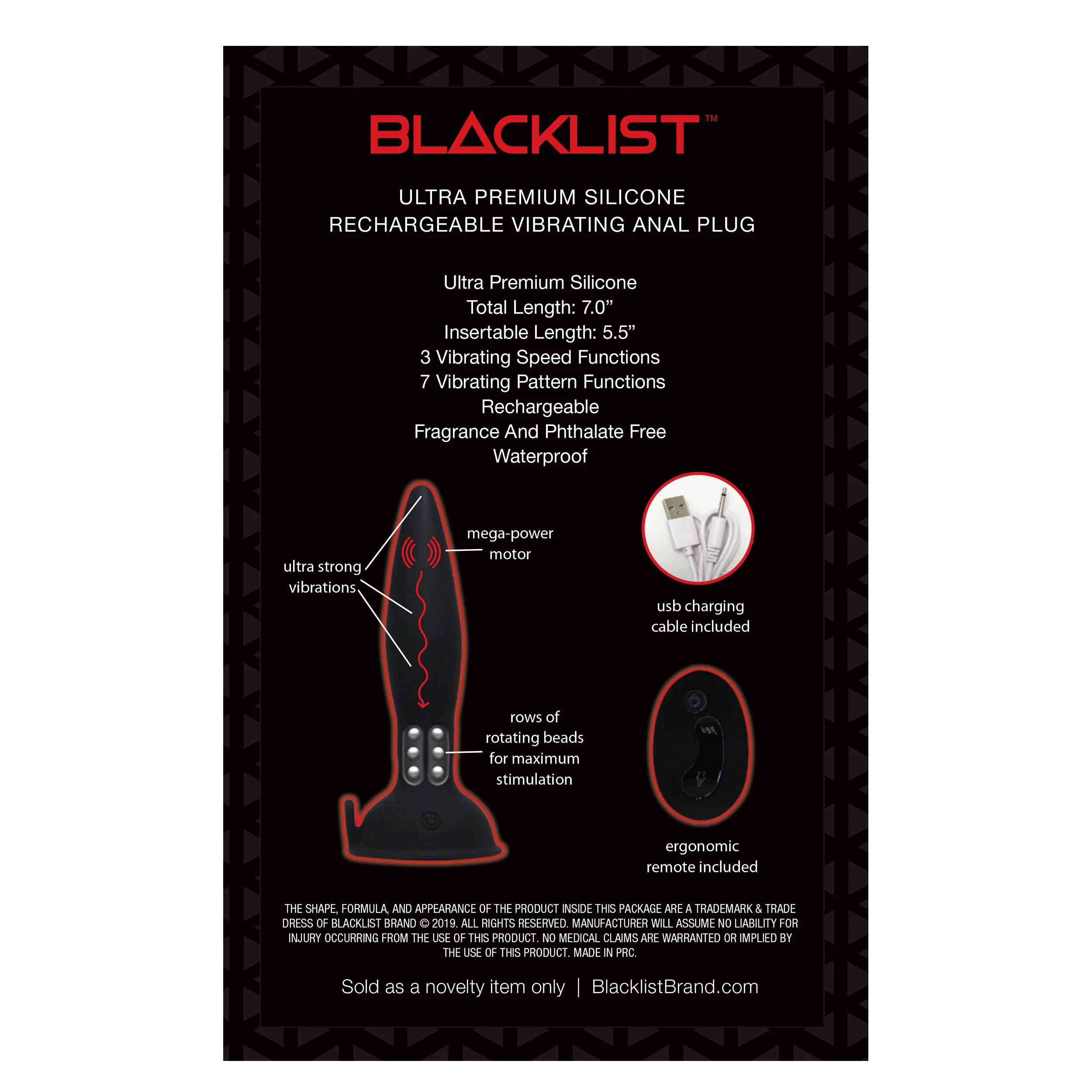 Blacklist Anal Plug RC - Image 3