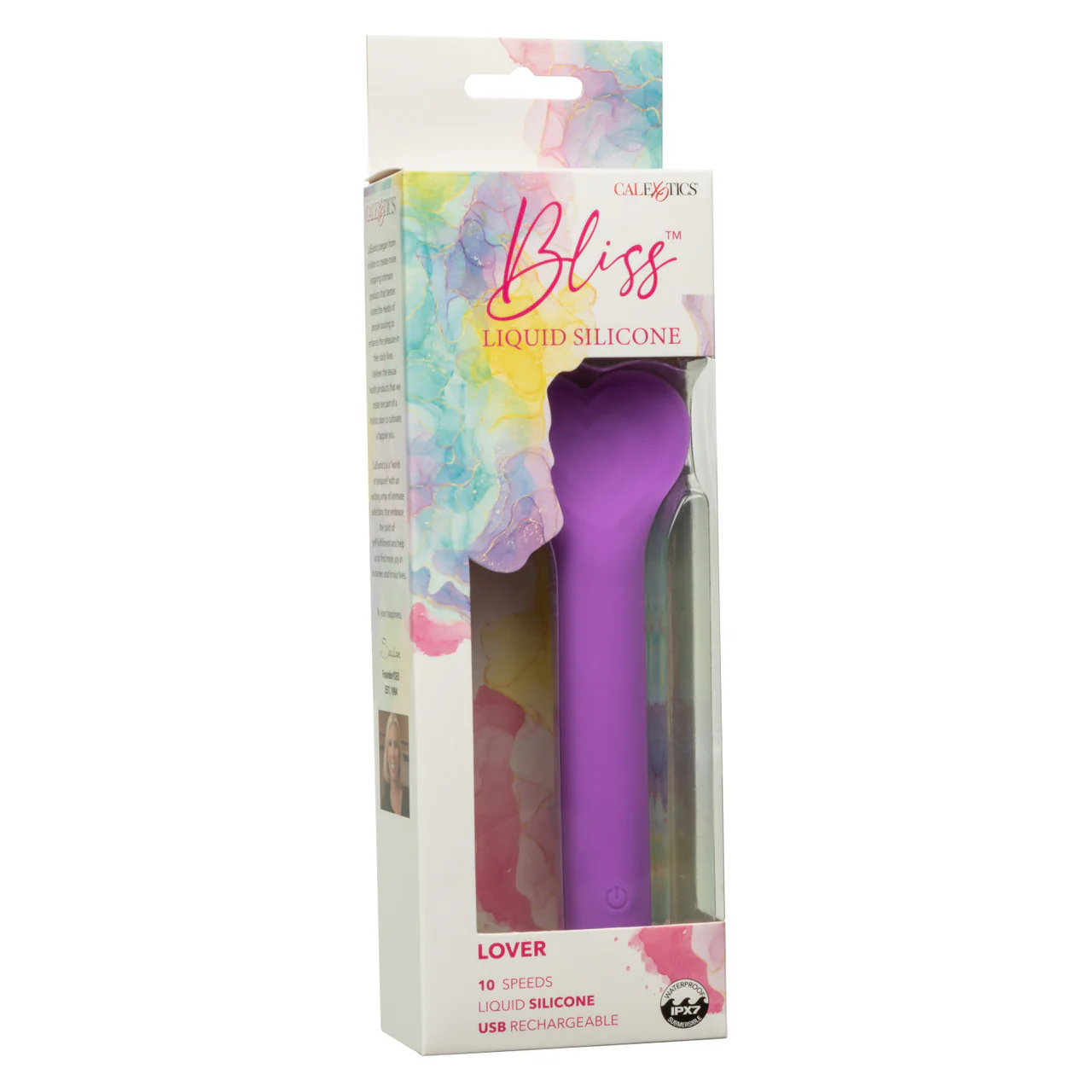 Bliss Liquid Silicone Lover Fluttering Vibrator in Purple - Image 10