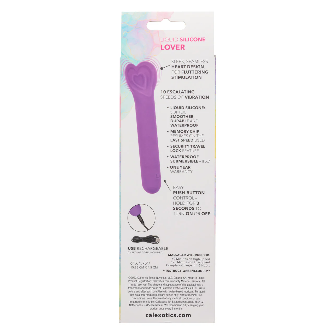 Bliss Liquid Silicone Lover Fluttering Vibrator in Purple - Image 11