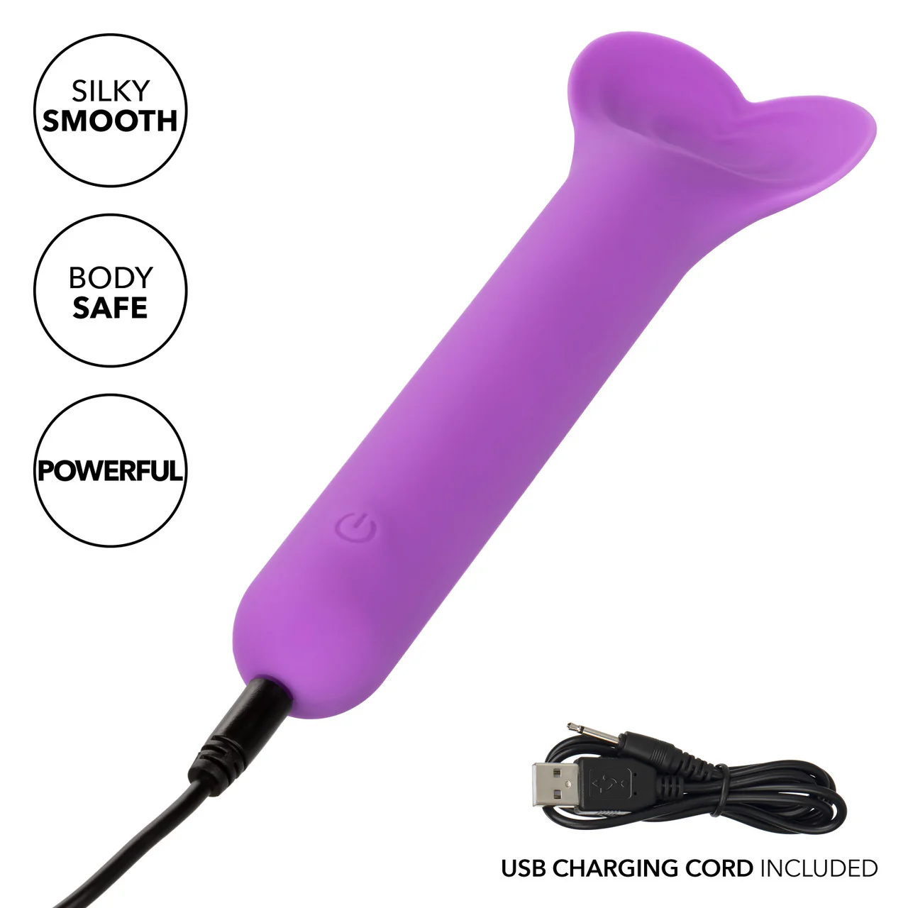 Bliss Liquid Silicone Lover Fluttering Vibrator in Purple - Image 6