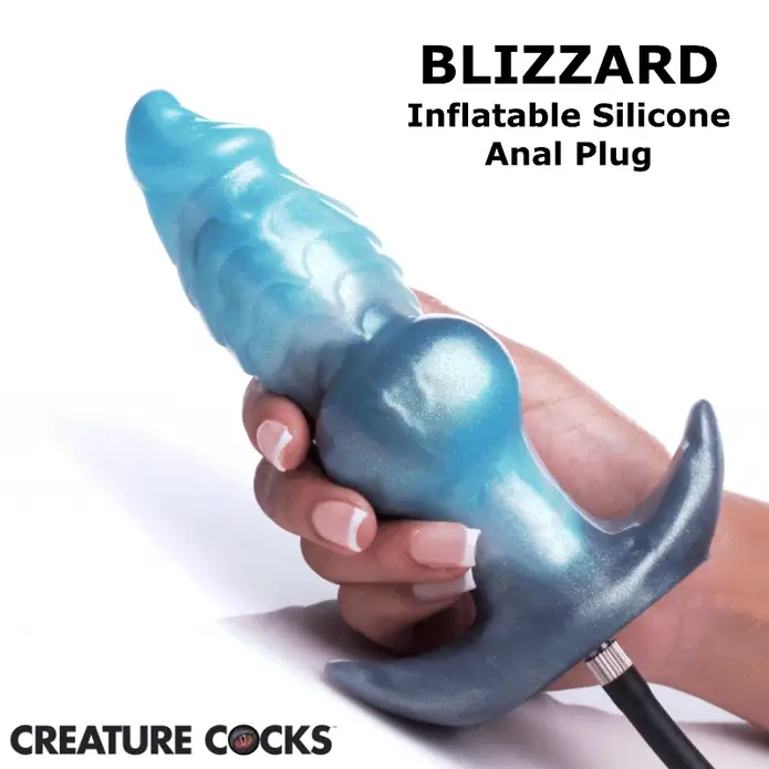 Blizzard Inflatable Silicone Anal Plug by Creature Cocks - Image 2