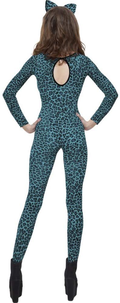 Blue Leopard Print Bodysuit - O/S - Image 3