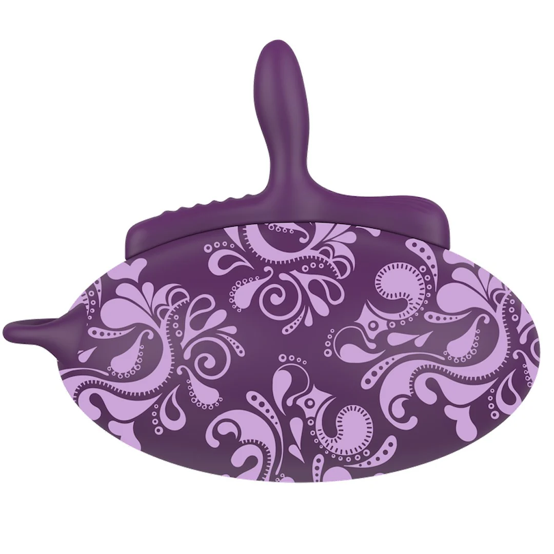Bouncy Bliss Sit-On Vibrator with Remote - Purple - Image 2