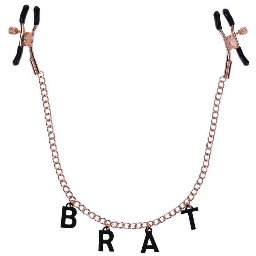 "Brat" Charmed Nipple Clamp Chain by Sportsheets