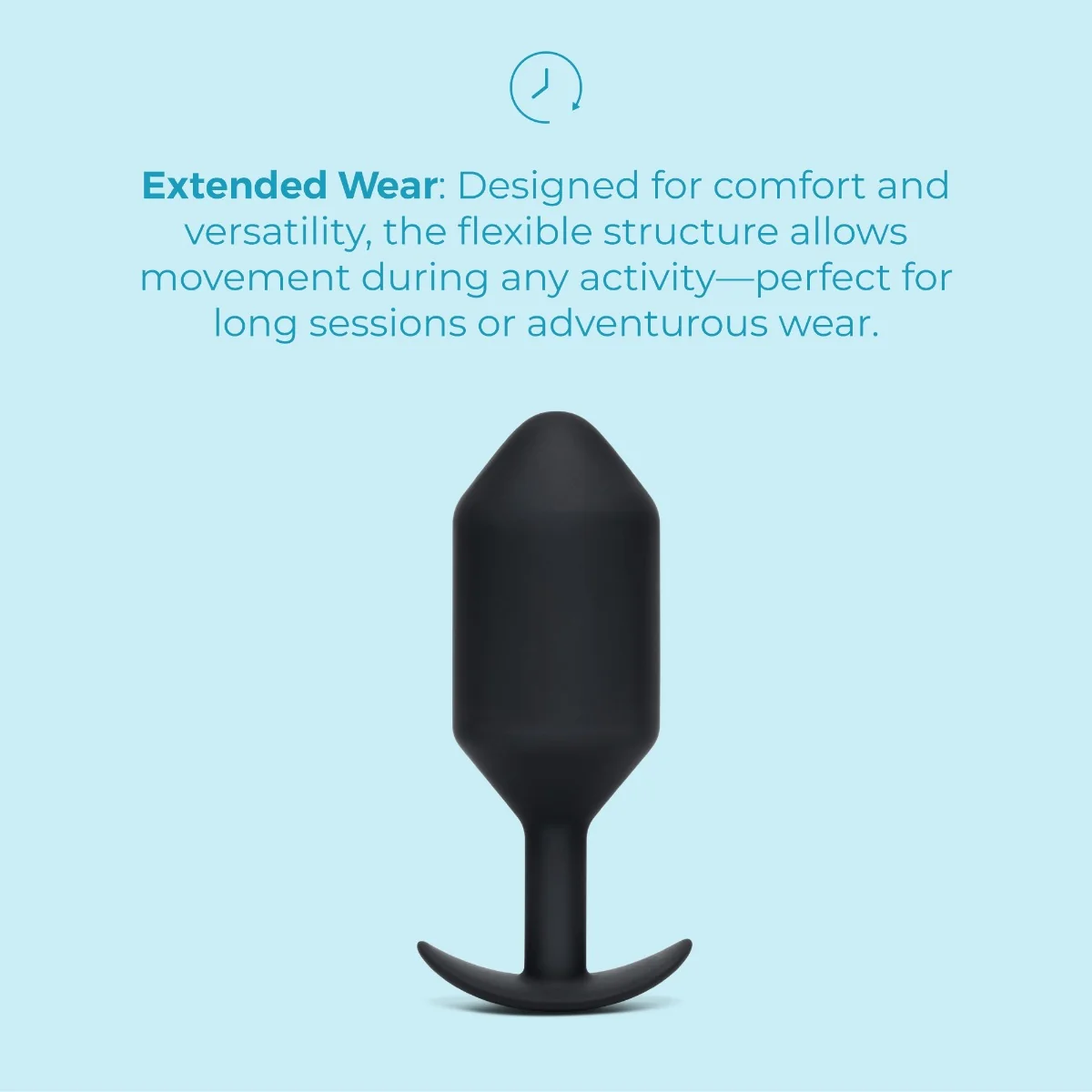 b-Vibe Snug Plug 7 Weighted - Black - Image 4