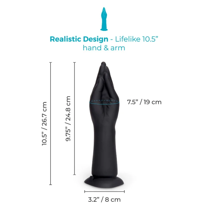 b-Vibe 10.5 Inch Vibrating Silicone Hand Fisting Dildo with Suction Base - Image 2