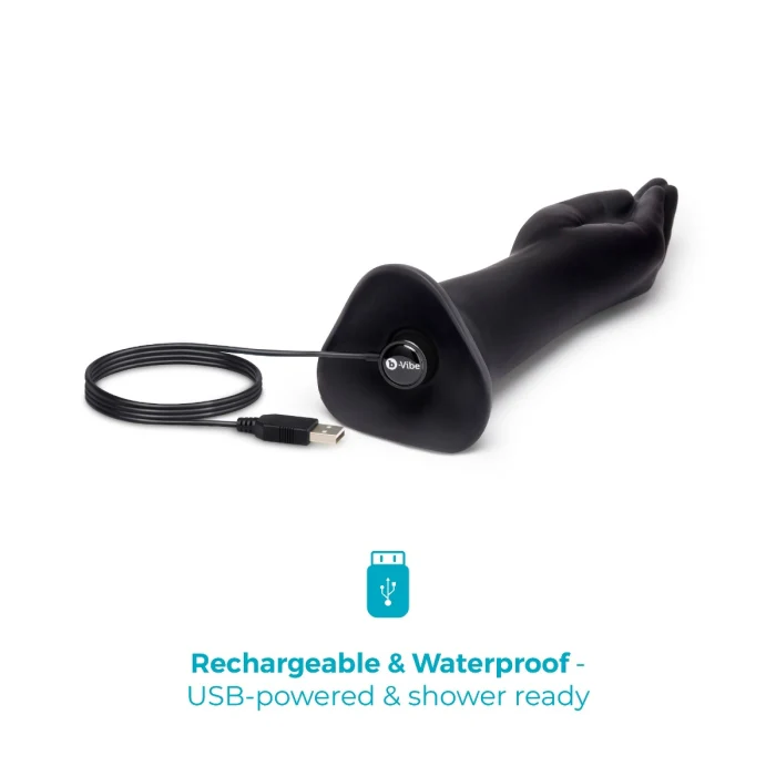 b-Vibe 10.5 Inch Vibrating Silicone Hand Fisting Dildo with Suction Base - Image 4