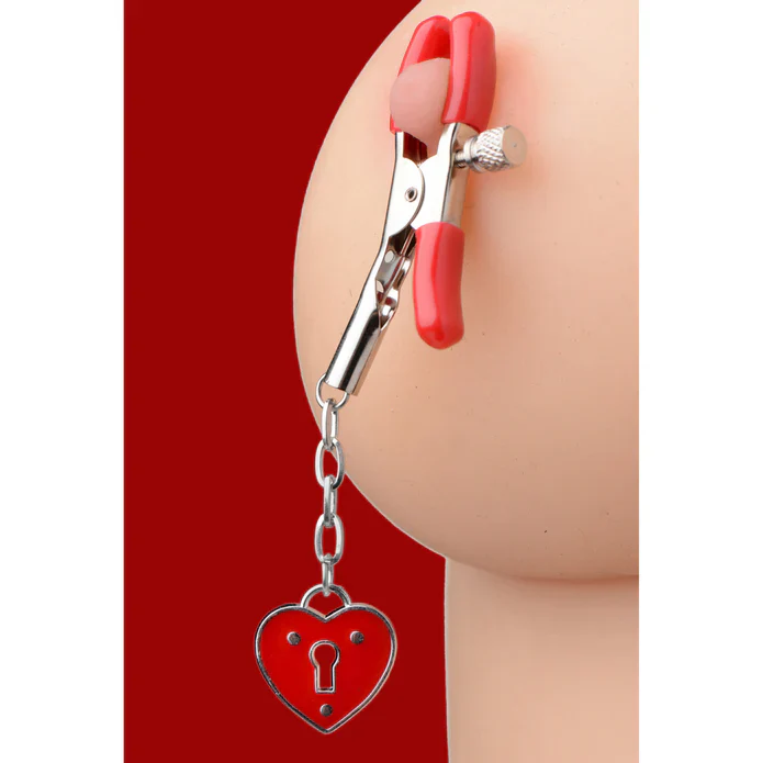 Captive Hearts Padlock Nipple Clamps - Image 3