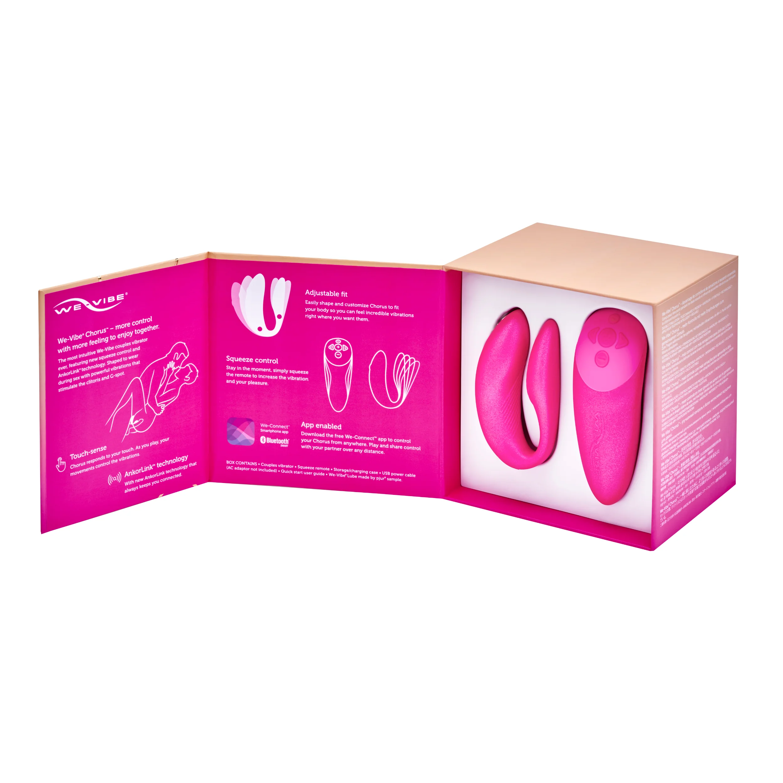 Chorus By We-Vibe Couples Vibrator in Pink - Image 8
