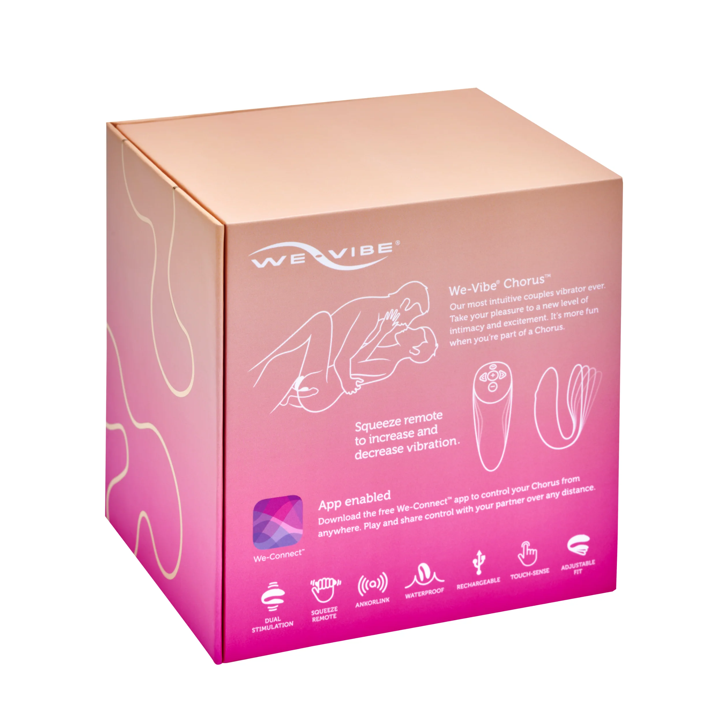 Chorus By We-Vibe Couples Vibrator in Pink - Image 9