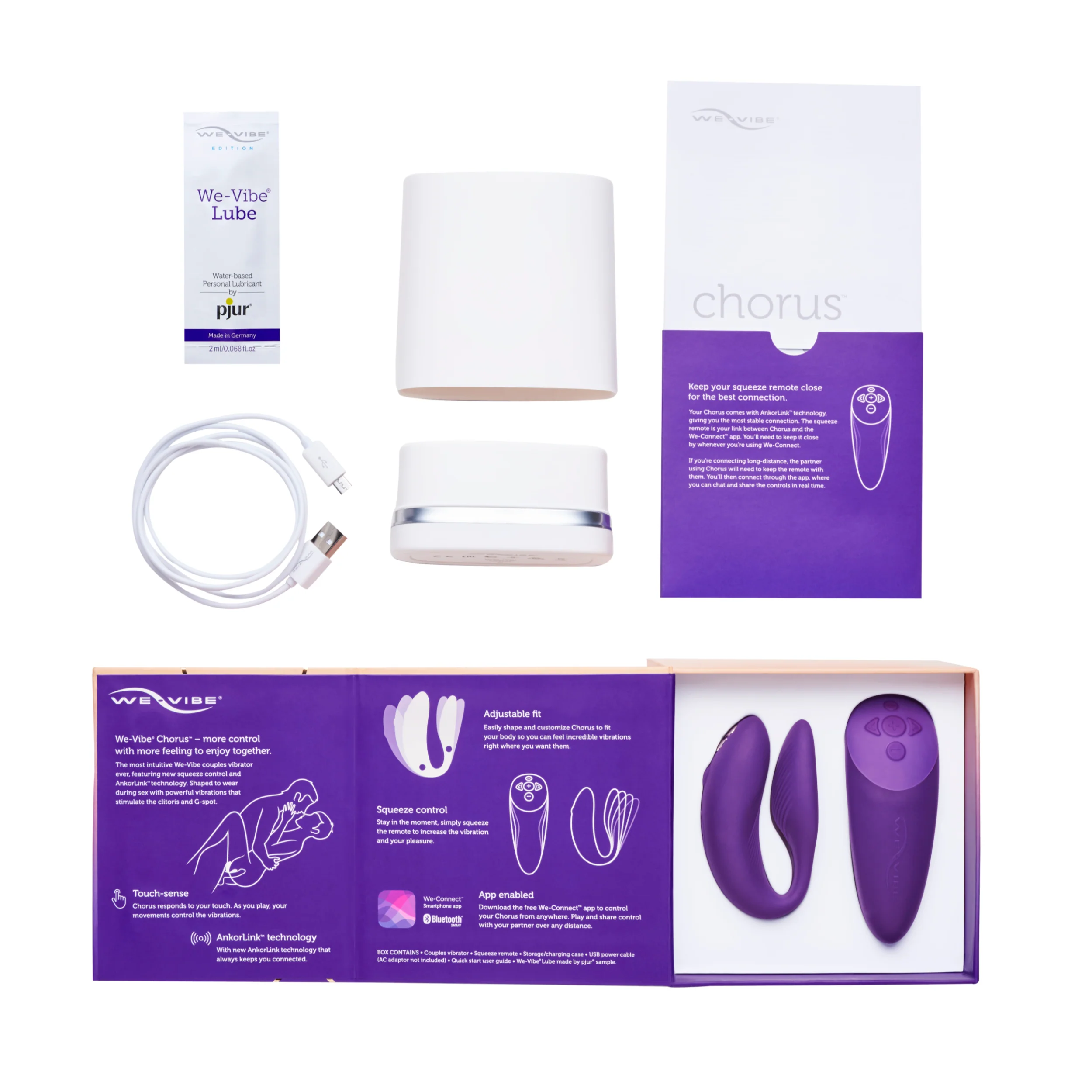 Chorus By We-Vibe Couples Vibrator in Purple - Image 7