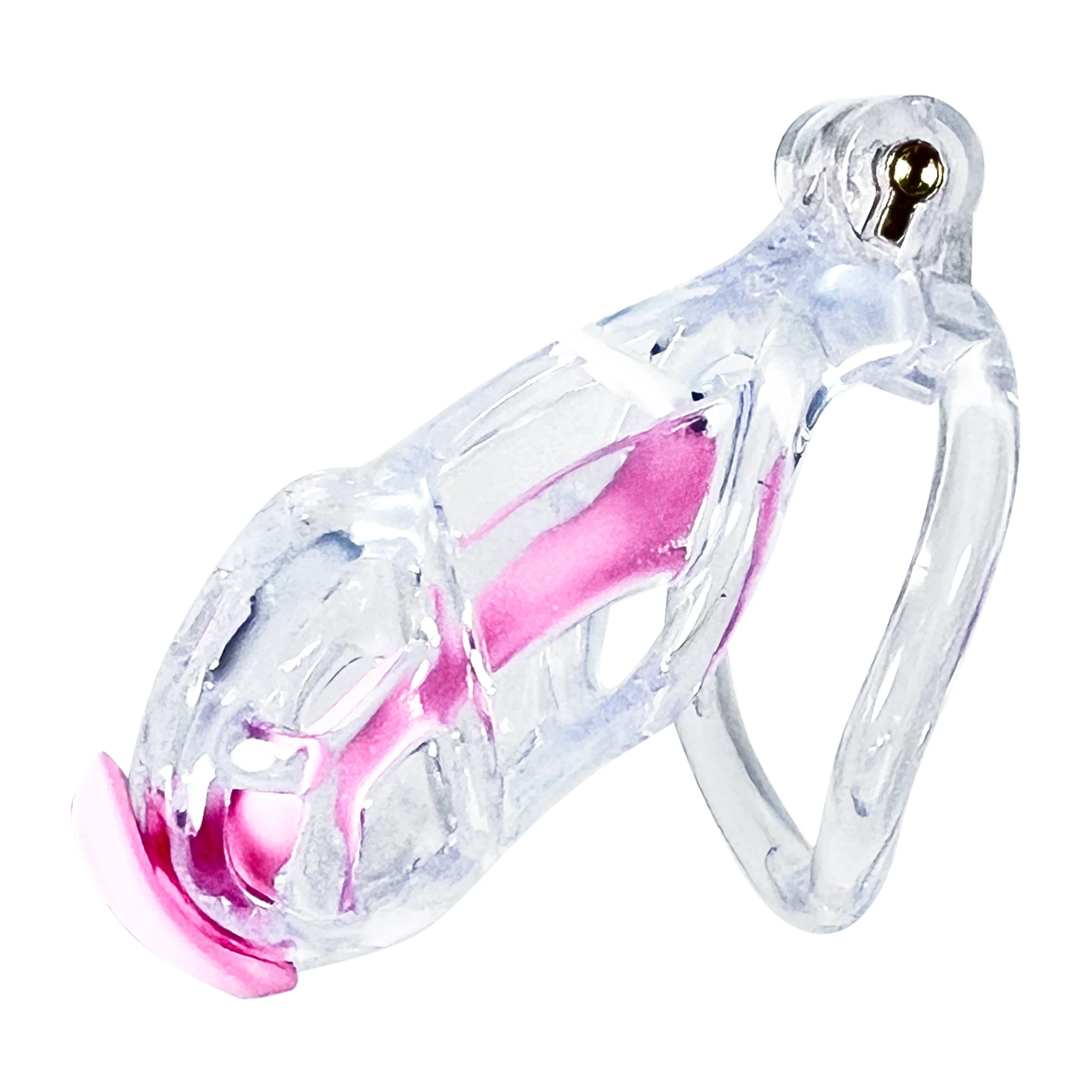 Clear ABS Locking Sissy Cock Cage by Fetish Pleasure Play - Image 4