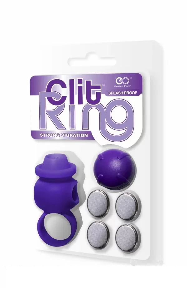 Clit Ring Mini Finger Vibrator in Purple - Image 2