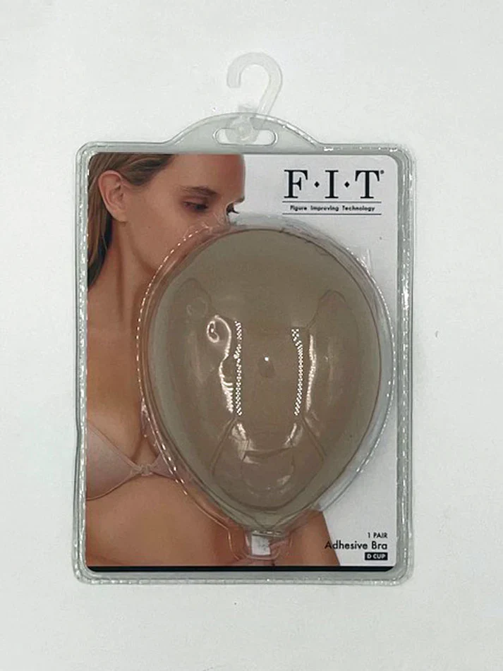 Cloth Adhesive Bra, Beige, D-Cup