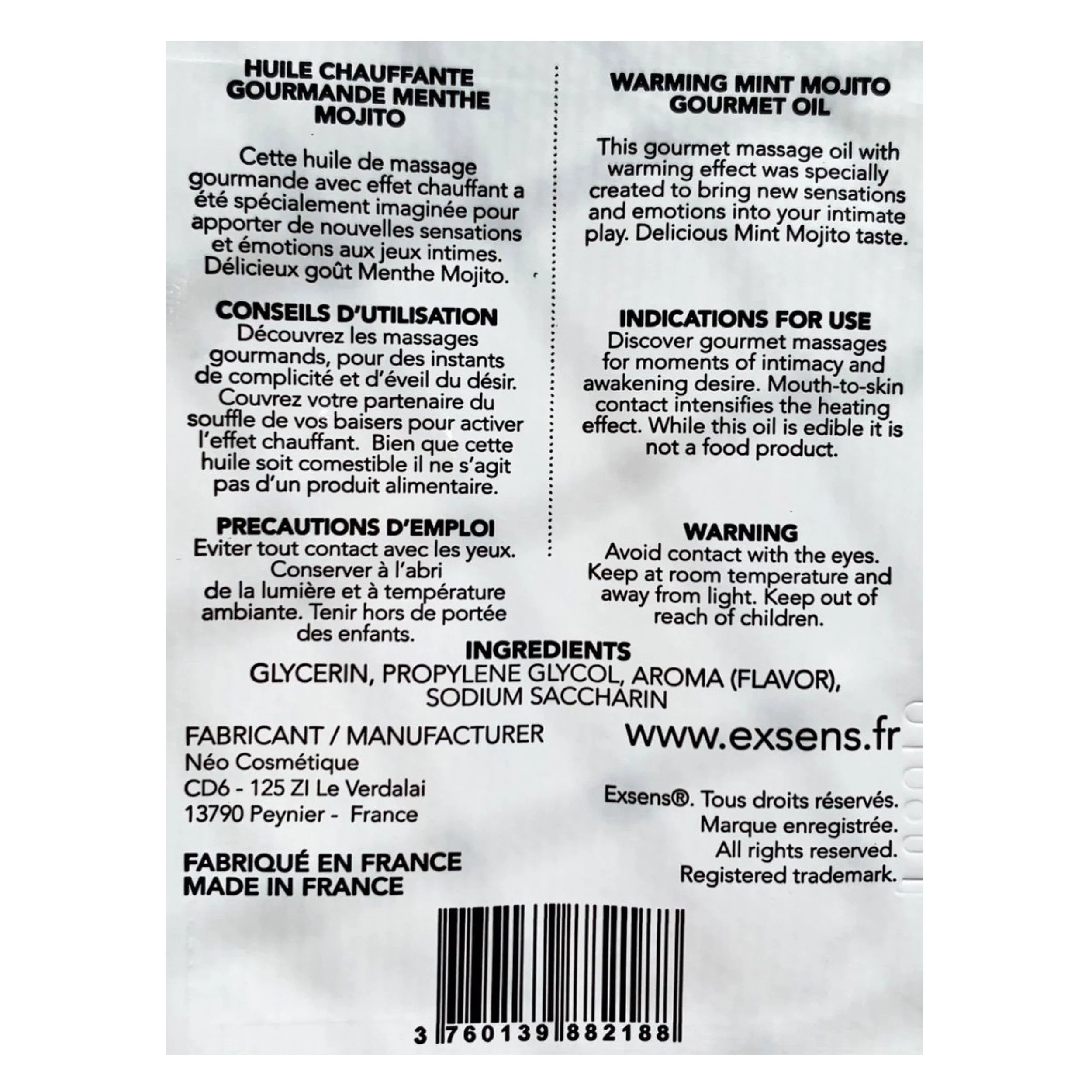 Coconut Intimate Massage Oils Foil - Image 2