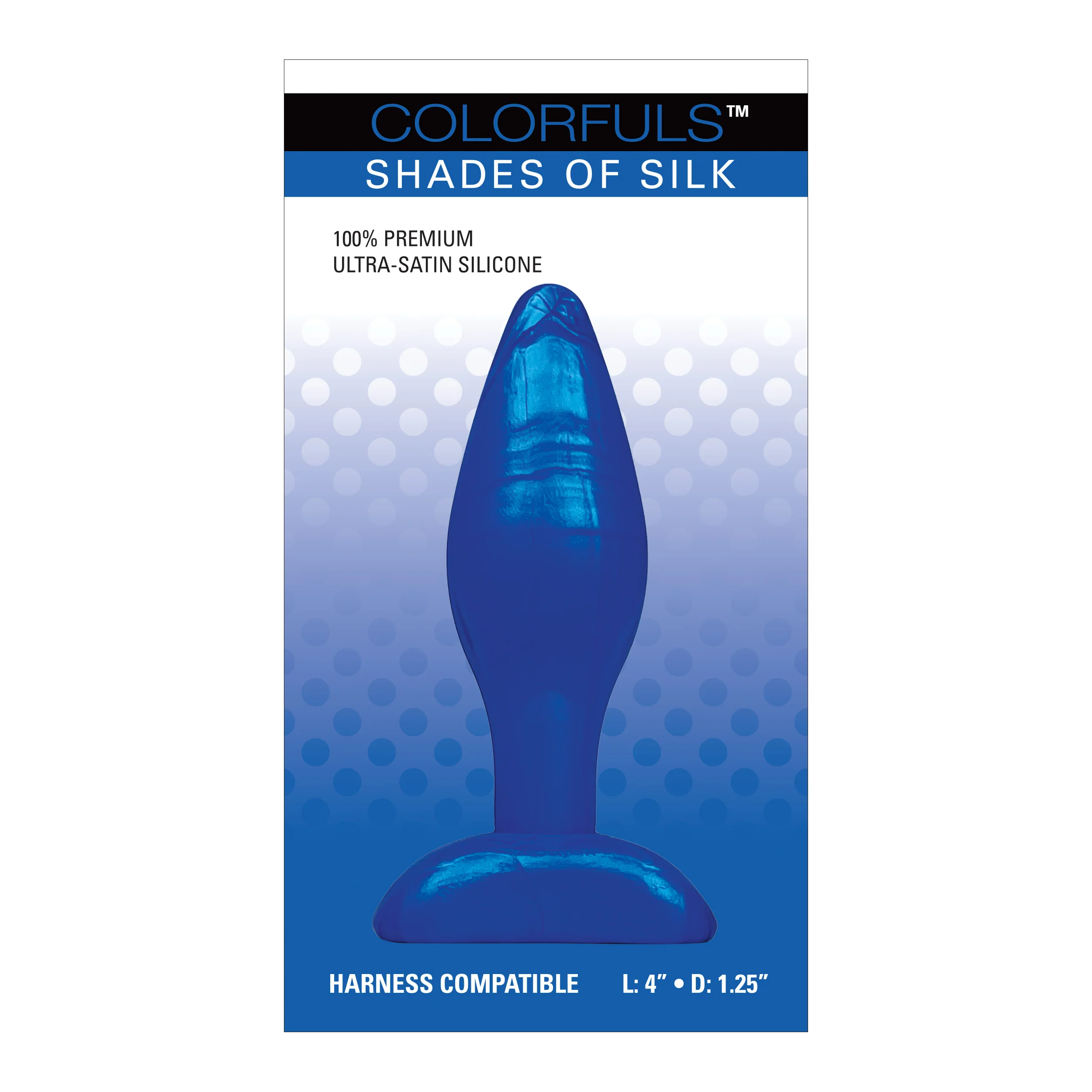 Colorfuls Shades of Silk Medium Blue Butt Plug - Image 3